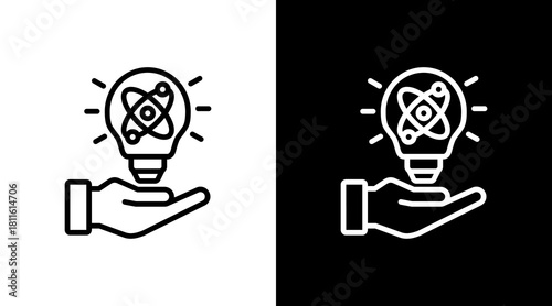 Lightbulb With Icon Set Design