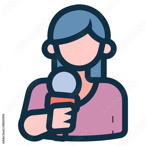 female reporter icon
