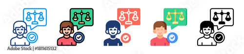 Legal Advice Icon Sheet Multiple Style Collection 