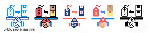 Fair Pricing Icon Sheet Multiple Style Collection 
