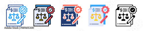Legal Report Icon Sheet Multiple Style Collection 