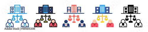 Corporate Law Icon Sheet Multiple Style Collection 