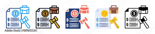 Business Compliance Icon Sheet Multiple Style Collection 