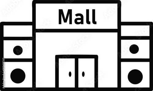 shopping mall icon