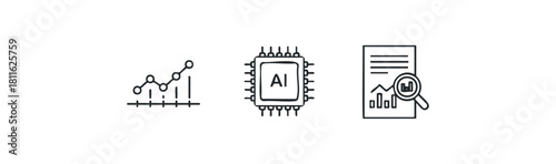 Modern business intelligence concepts with visual data analytics, artificial intelligence processing, and detailed document inspection for financial reports and market research