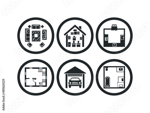 Comprehensive collection of minimalist house interior plans and room layouts for residential architecture, real estate promotions, and home improvement project visualizations