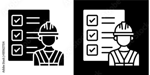 Plant Supervisor  Icon Set White Style Collection