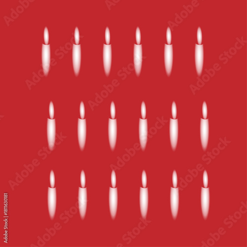 Candle Grid Puzzle with Unique Blue Dot Detail