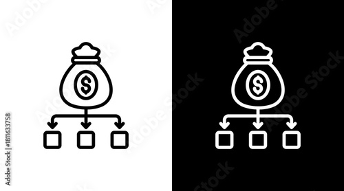 Budget Allocation With Icon Set Design