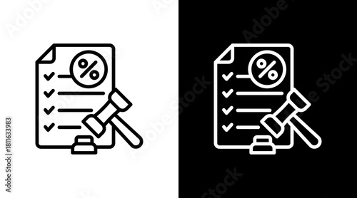 Tax Compliance With Icon Set Design