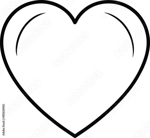 Loving expression line art with transparent background