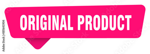 original product magenta sticker isolated on transpatent background. original product sign
