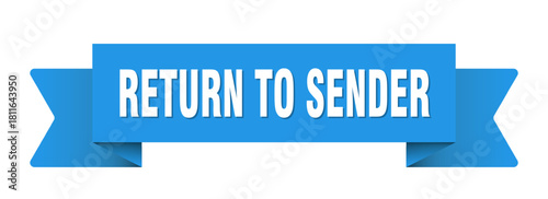return to sender ribbon isolated on transparent background. return to sender ribbon