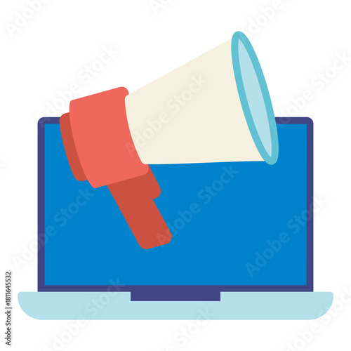 internet activism flat icon