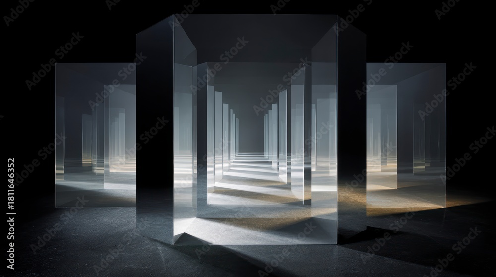 Obraz premium Abstract glass pathways