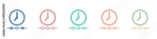 Timeline Icon Set Multiple Style Collection 
