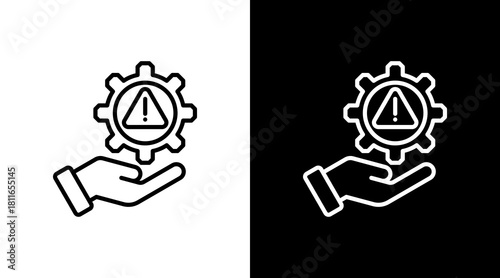 Risk Management With Icon Set Design