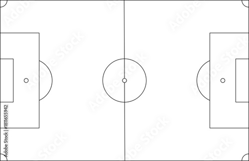 Football Field Line Icon, field