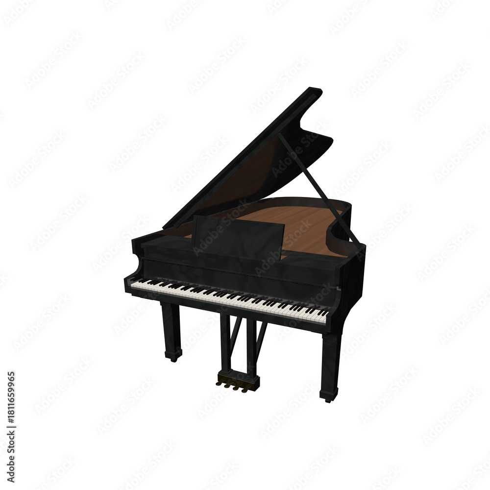 Fototapeta premium piano and music notes