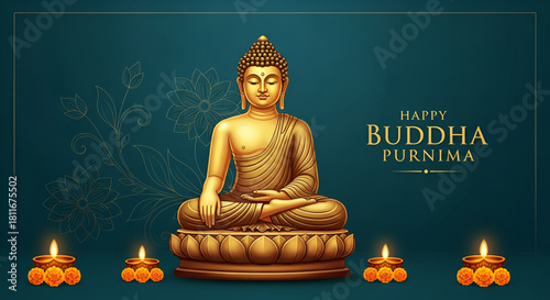 Happy Buddha Purnima Celebrating the Enlightenment of Lord Buddha
