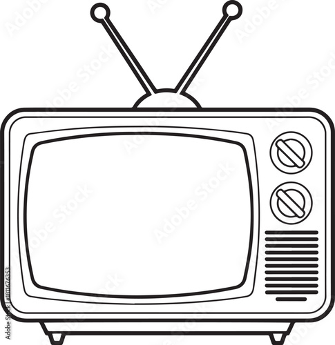 retro tv vector illustration