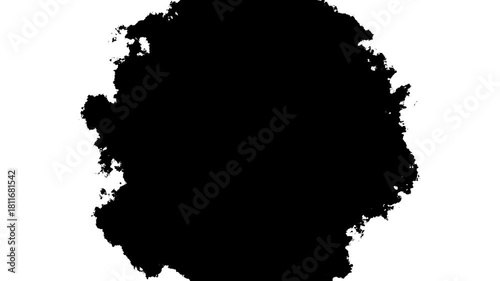 paint animation video,Black luma effect Ink drops stream splatter stain leak spread flow scatter over screen ink transition. White screen, drop texture, ink transition splatter blot,