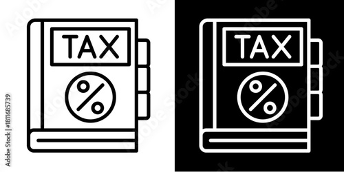 Tax Guide   Icon Set White Style Collection