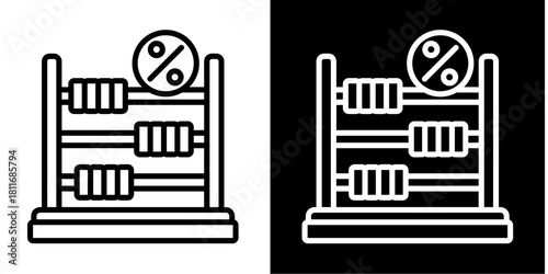 Tax Calculation   Icon Set White Style Collection