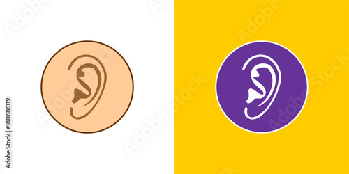 ears icon logo vector isolated
