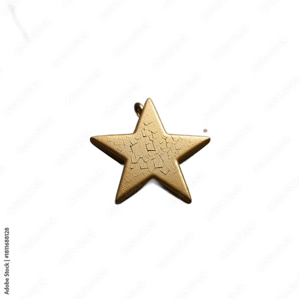 Obraz premium Golden Star Ornament on Background – Holiday Decoration