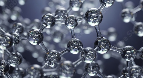 Molecule structure science nanotechnology medical research atom dna chemistry biology crystal abstract