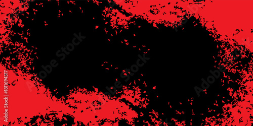 Black and red abstract grunge background with halftone style.