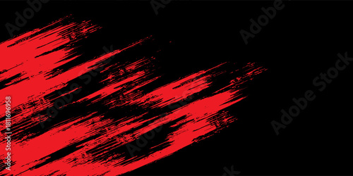 Abstract dark red speed light tail on black background. modern vector