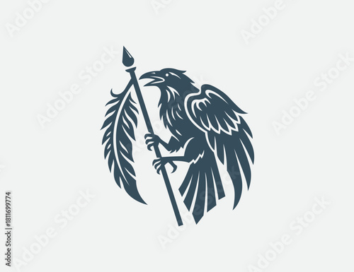 Warrior Crow Spear Logo