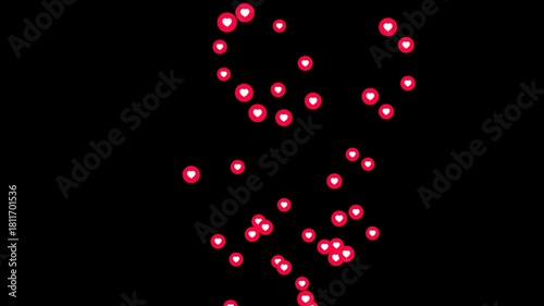 Love reaction fly animation