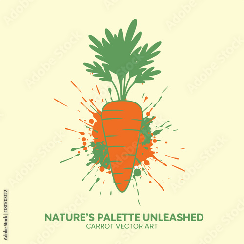 Nature s Palette Unleashed Carrot Vector Art.eps
