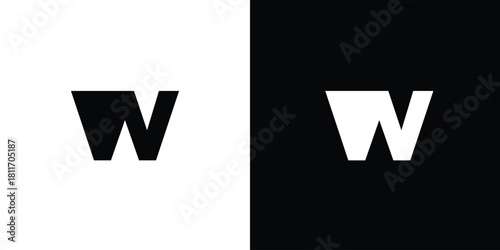 Simple and unique WV letter logo design