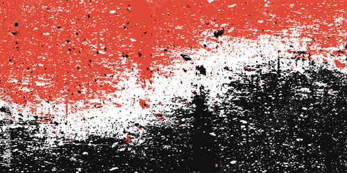 Abstract painting background with a grunge texture featuring red and black. eps 10