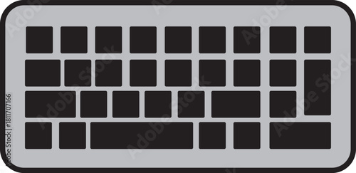 Illustration of a simple computer keyboard icon