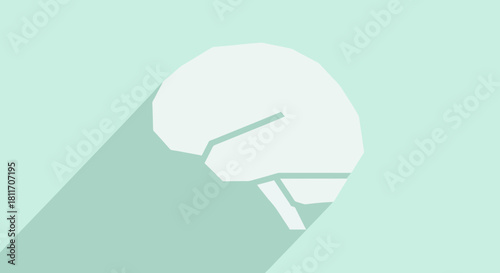 Modern brain graphic for neurology, mental health, or neuroscience projects, symbolizing intelligence, thought, and innovation in a sleek, contemporary style