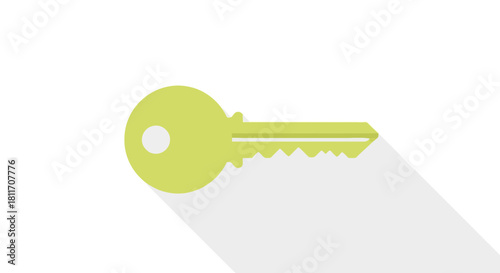 Unlock your potential with this modern key illustration, representing security, access, and opportunity in a clean, minimalist design, perfect for any project
