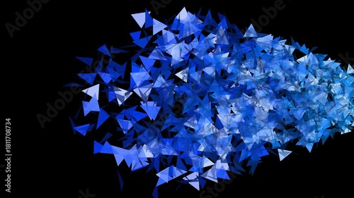 abstract blue background with cubes