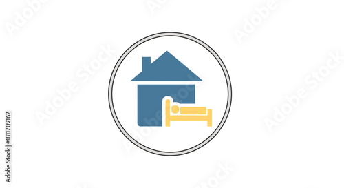 Home with Bed Icon