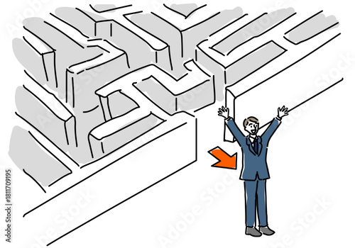 迷路から抜け出した男性会社員