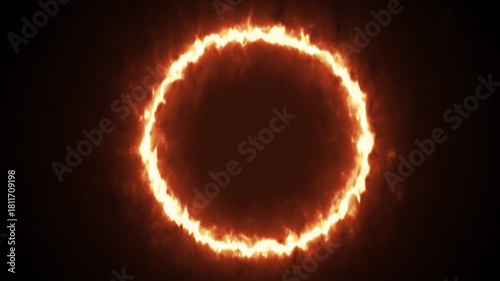 fiery explosion on black background