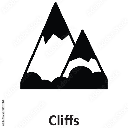  Cliffs Vector icon which can easily modify or edit