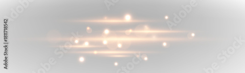 Orange streaks flash brightly across a transparent PNG background. Sparkling particles scatter along radiant motion paths. Ideal for luxurious or magical compositions.