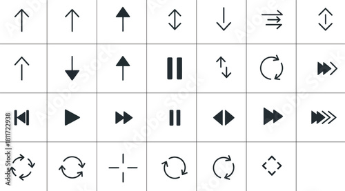 Hand drawn arrow and navigation icon set collection