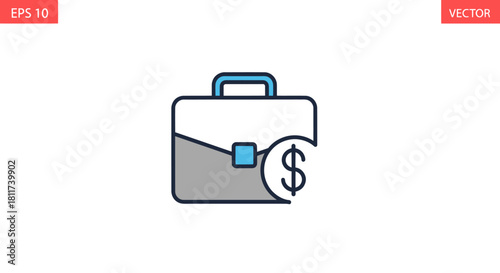 Digital business investment planning icon indicating financial