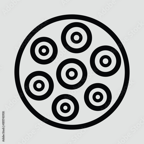 Illustrator Revolver cylinder handgun gun six shooter Silhouette vector